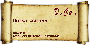 Dunka Csongor névjegykártya