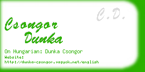 csongor dunka business card